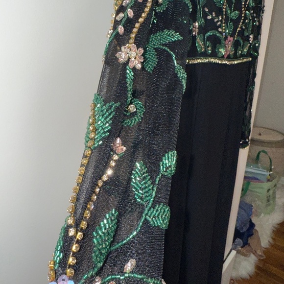 NWT | Mac Duggal 67870 Beaded Illusion High Neck Trumpet Gown Size 4 - Picture 6 of 14